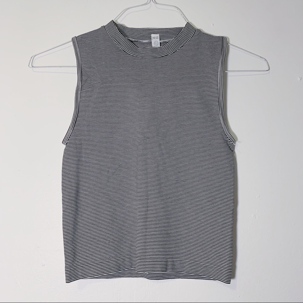 NWOT Prime Cut Fitted Micro Stripe Crop Top